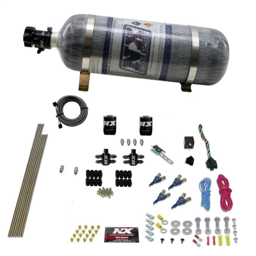 Nitrous Express 80004-12 4-CYL GAS (100-150-200-250HP) WITH COMPOSITE BOTTLE