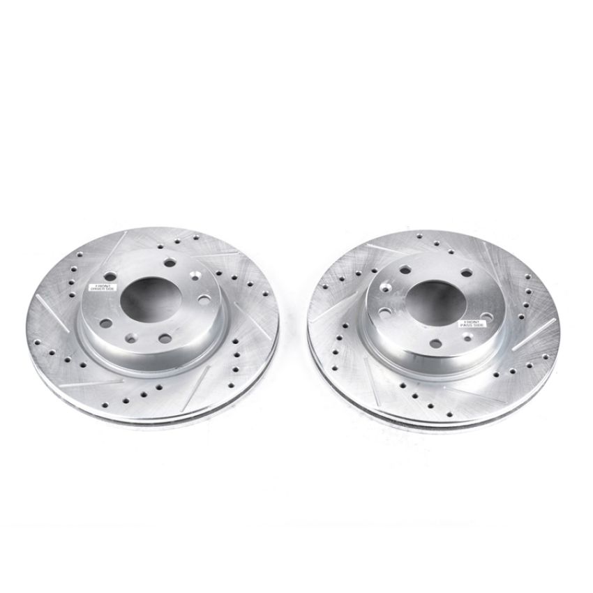 PowerStop EBR809XPR PowerStop Evolution Performance Drilled, Slotted & Plated Brake Rotor Pair