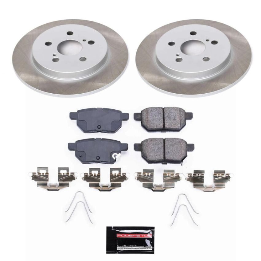 PowerStop SC5503 Semi-Coated Rotor and Low-Dust Ceramic Brake Pad Kit