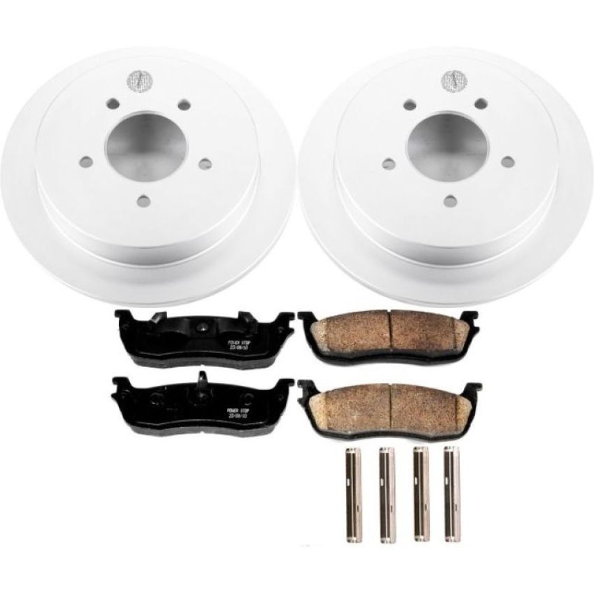 PowerStop CRK1872 Genuine Geomet Coated Rotor and Low-Dust Ceramic Brake Pad Kit