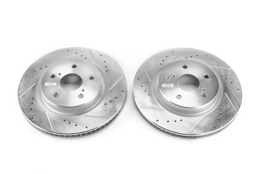 PowerStop JBR1763XPR PowerStop Evolution Performance Drilled, Slotted & Plated Brake Rotor Pair