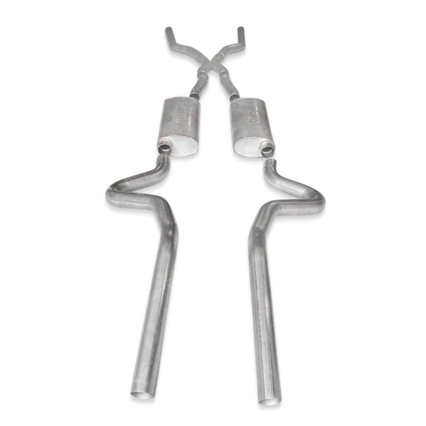 Stainless Works CV6872LSD Chevy Chevelle LS1 Hot Rod 1968-72 Exhaust 3in Stainless Turbo Mufflers