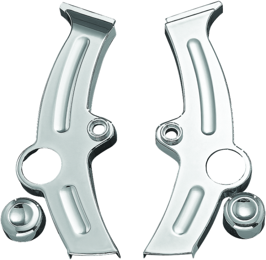Kuryakyn 7851 Boomerang Frame Covers For 00-07 Softail Chrome