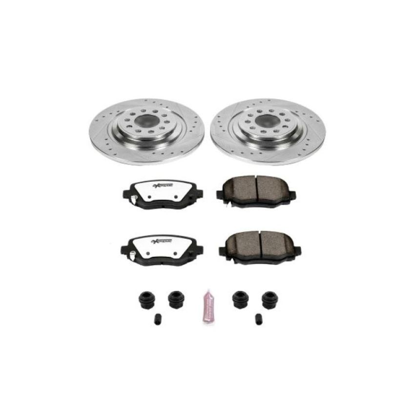 PowerStop K6542-36 Z36 Truck and SUV Carbon-Fiber Ceramic Brake Pad and Drilled & Slotted Rotor Kit