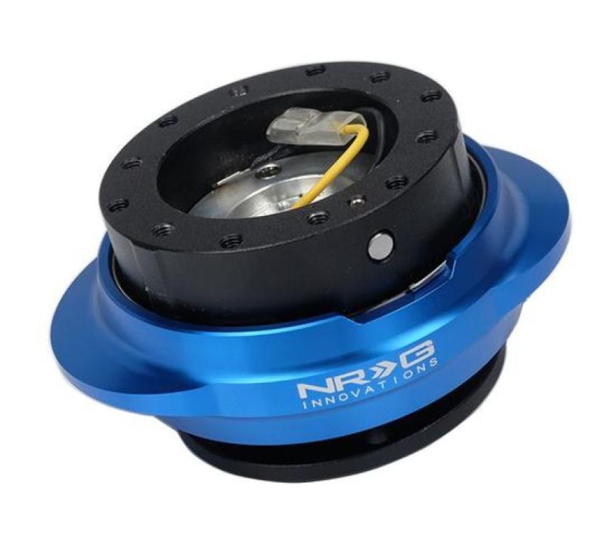 NRG SRK-220BK/BL Quick Release Gen 2.2 - Black Body / Shiny Blue Oval Ring