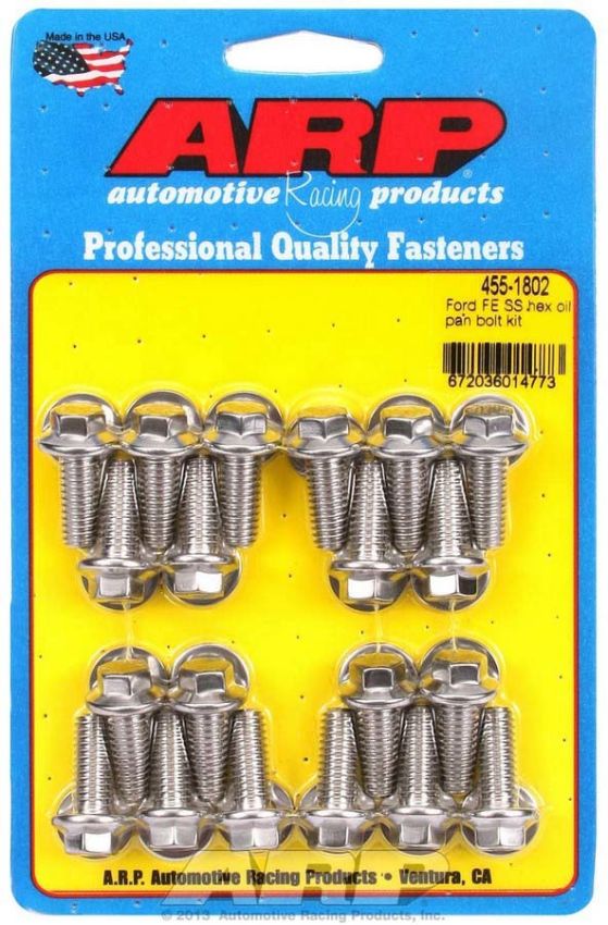 ARP ARP455-1802 BBF S/S Oil Pan Bolt Kit 6pt.