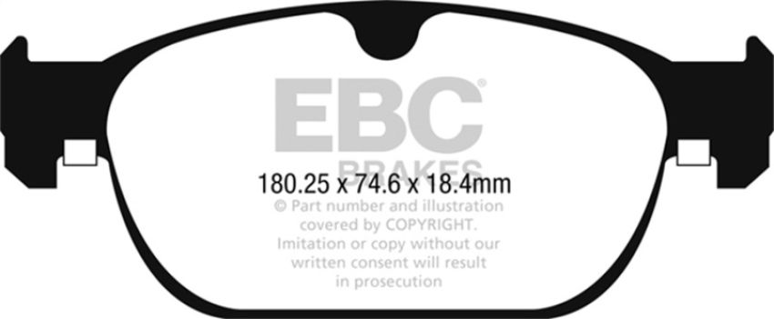 EBC Brakes UD1865 Ultimax OEM Replacement Brake Pads