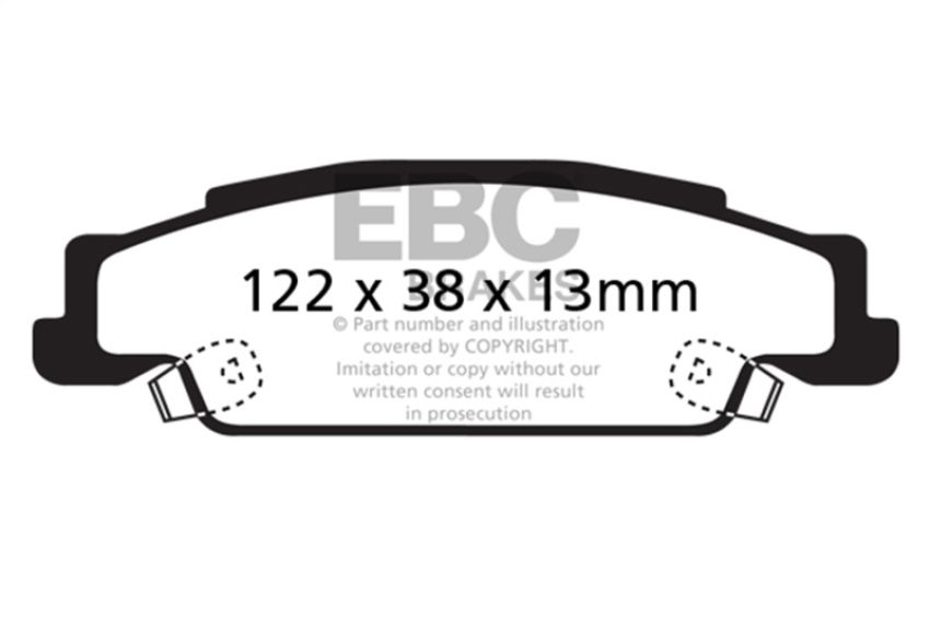 EBC Brakes DP31646/2C Redstuff Ceramic Low Dust Brake Pads
