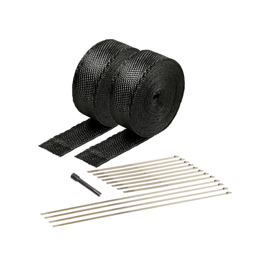Design Engineering 10073 Exhaust Wrap Kit Titanium Black 2in x 50ft w/ Ties and Tool