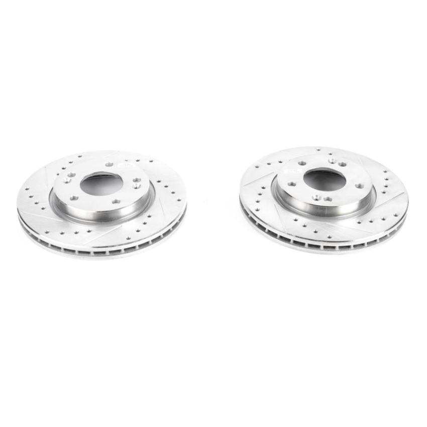 PowerStop JBR1325XPR PowerStop Evolution Performance Drilled, Slotted & Plated Brake Rotor Pair