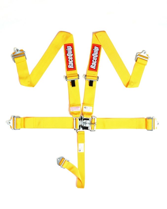 Racequip 711031 Yellow L & L 5pt Seat Belt