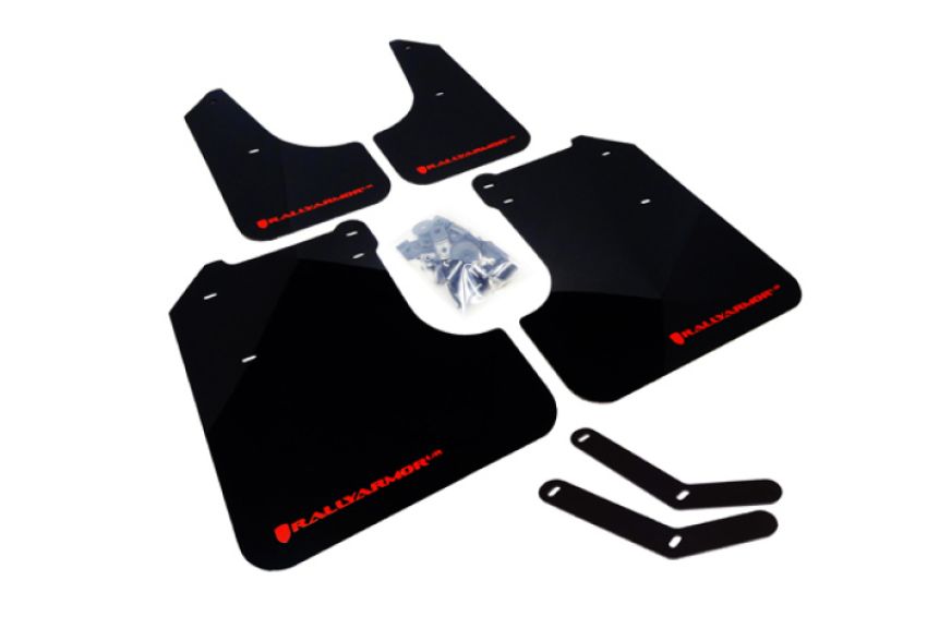Rally Armor MF6-UR-BLK/WH Black Mud Flap/White Logo