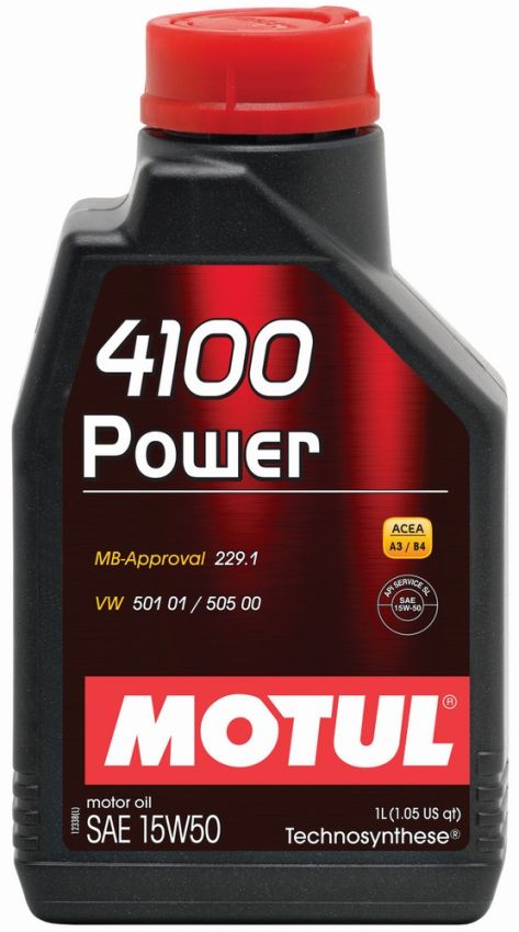 Motul 102773 4100 POWER 15W50 - 1L - Technosynthese Oil
