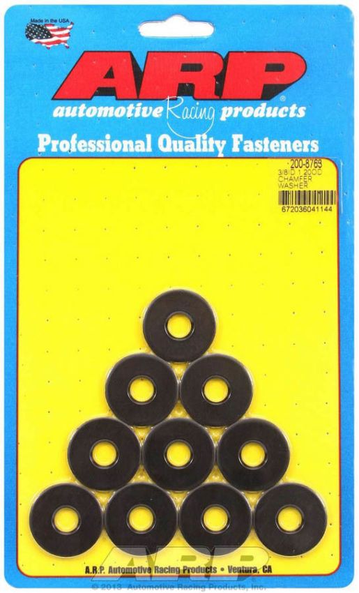 ARP ARP200-8763 Black Washers - 3/8 ID x 1.200 OD w/Chamfer 10pk