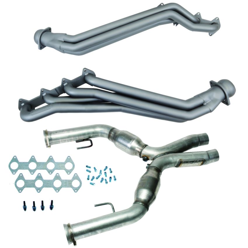 BBK 16412 05-10 Ford Mustang GT 1 5/8 Long Tube Headers w/High Flow Catted X-Pipe (Ti Ceramic)