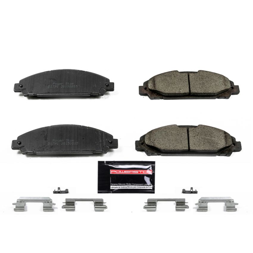 PowerStop Z23-1791 PowerStop - Z23 Daily Driver Carbon-Fiber Ceramic Brake Pads with Hardware Kit