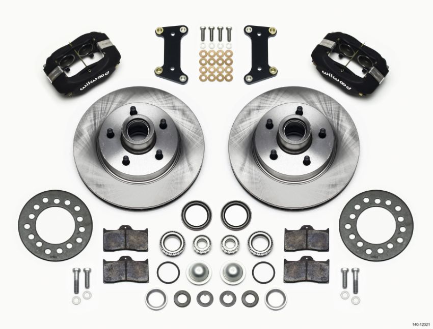 Wilwood 140-12321 Forged Dynalite Front Kit 11.88in 1 PC Rotor&Hub Buick 1941-1956