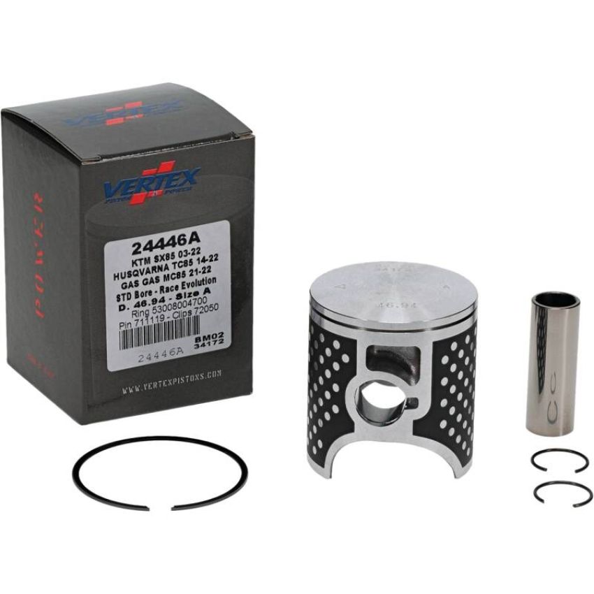Vertex Pistons 24446A Vertex Piston 03-24 KTM 85 SX 85cc Cast Race Evolution Piston Kit