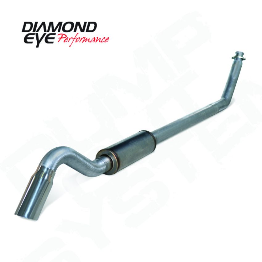 Diamond Eye Performance K4212S-TD Diamond Eye 4in SS TURBO BACK SGL DUMP OUT 98.5-02 DODGE INCLUDING TIP