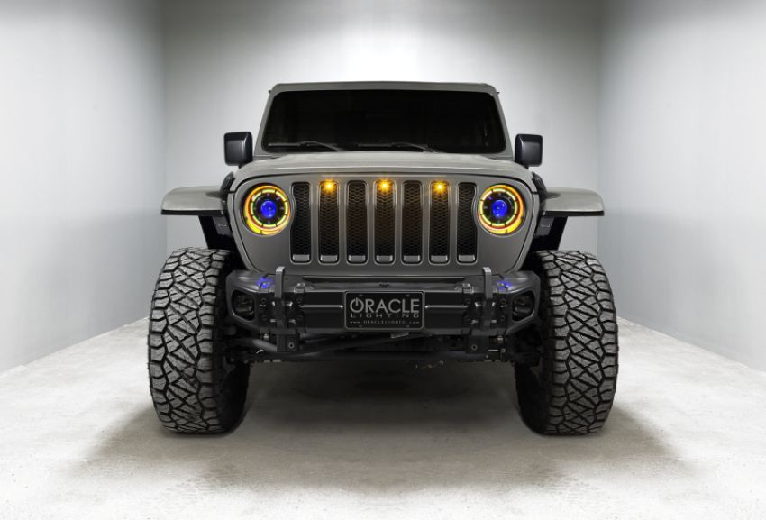 Oracle Lighting 5839-333 Oculus ColorSHIFT  Bi-LED Projector Headlights for Wrangler JL/Gladiator
