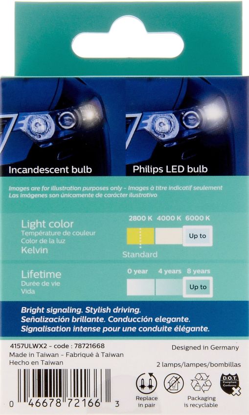 Philips 4157WLED Philips Ultinon LED 4157WLED