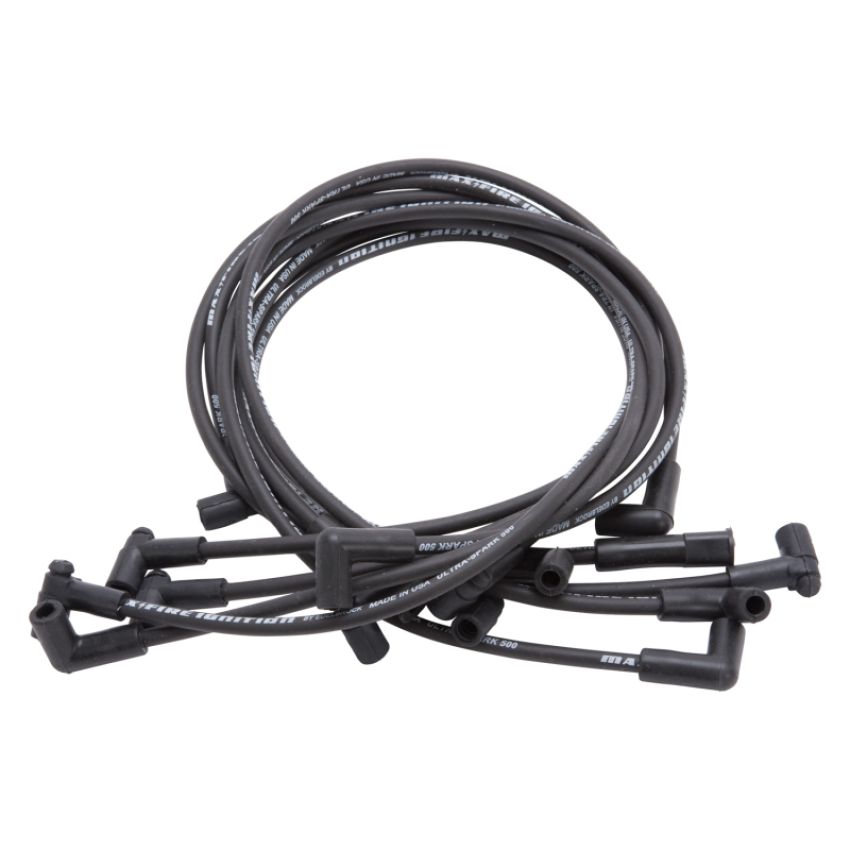 EDELBROCK EDE22703 Max Fire Plug Wire Set SBC w/HEI 90 Degr Black
