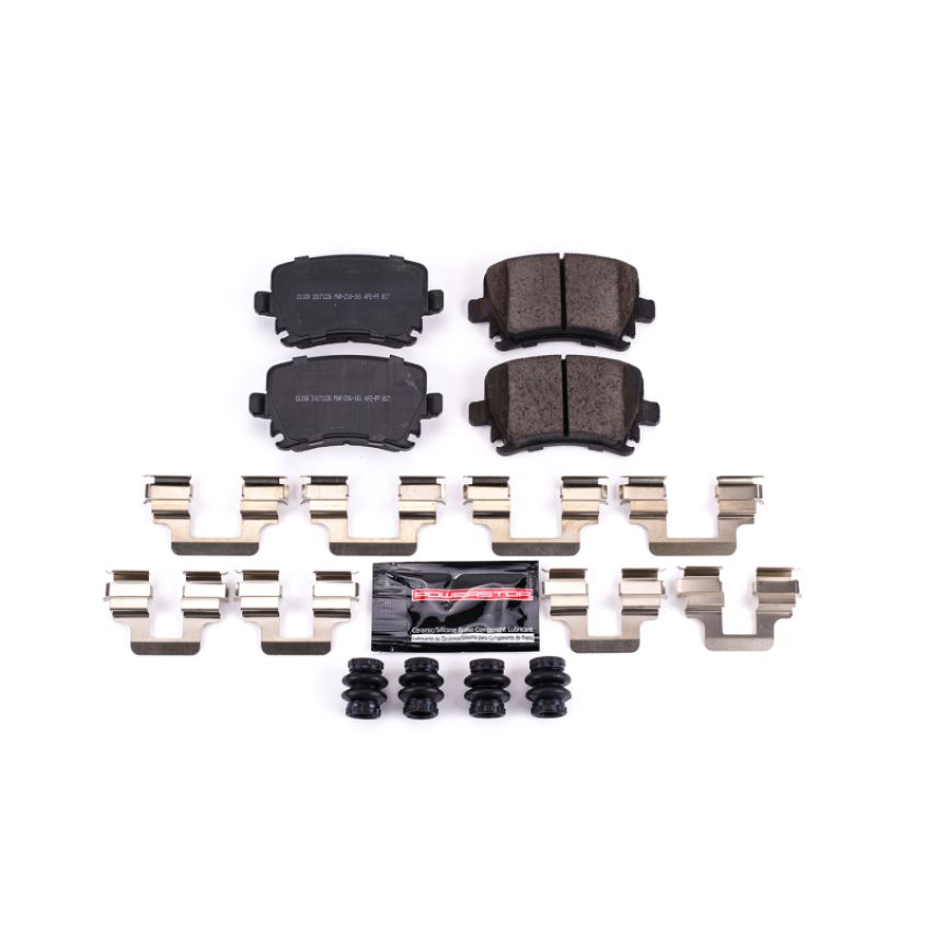 PowerStop Z23-1108 PowerStop - Z23 Daily Driver Carbon-Fiber Ceramic Brake Pads with Hardware Kit