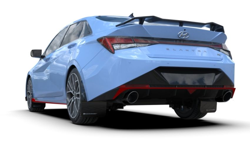 Rally Armor MF79-UR-BLK-PBL Black Mud Flap/Light Blue Logo