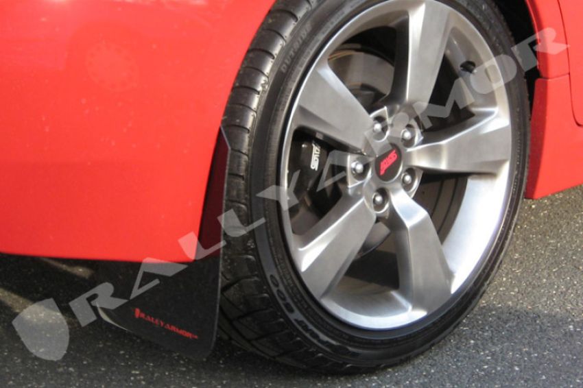 Rally Armor MF15-UR-BLK/RD Black Mud Flap/Red Logo