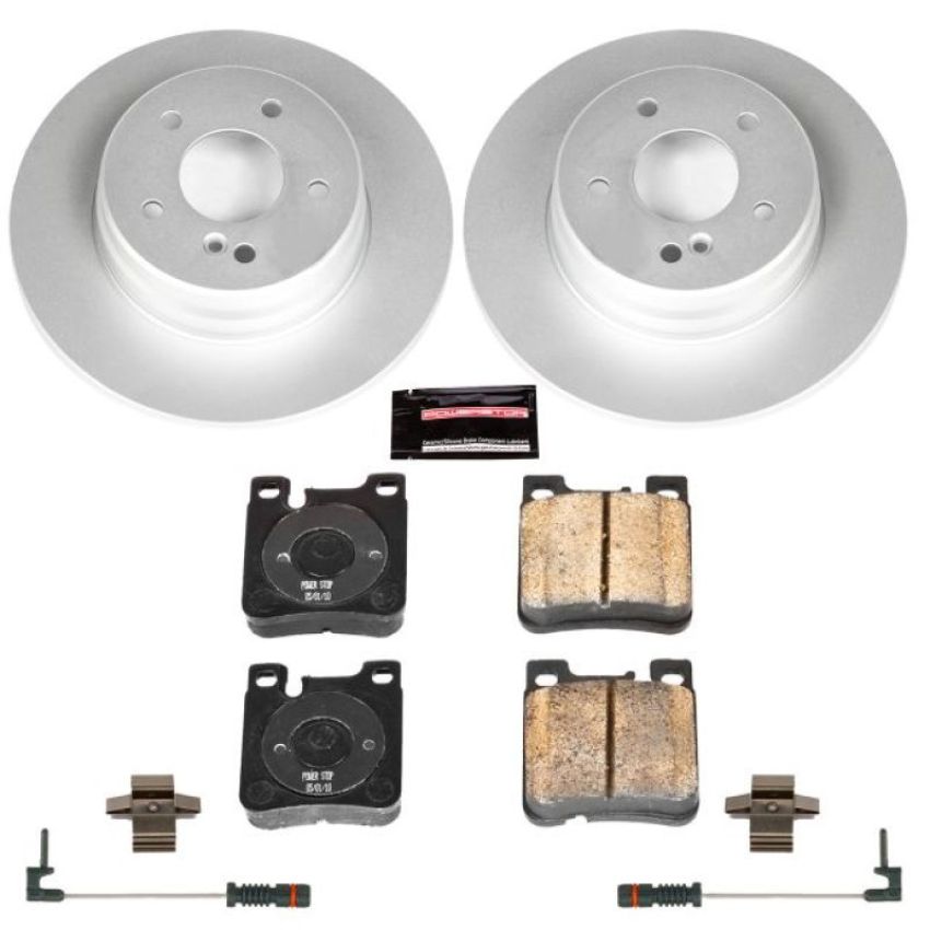 PowerStop CRK624 Genuine Geomet Coated Rotor and Carbon-Fiber Ceramic Brake Pad Kit