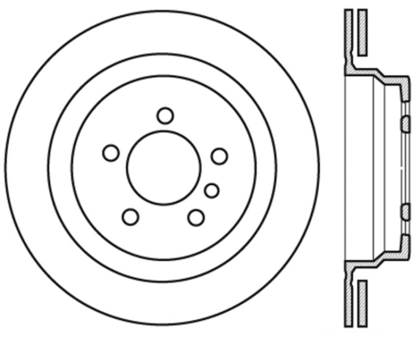 Stoptech 128.34036L 98-02 BMW Z3 Drilled Left Rear Rotor