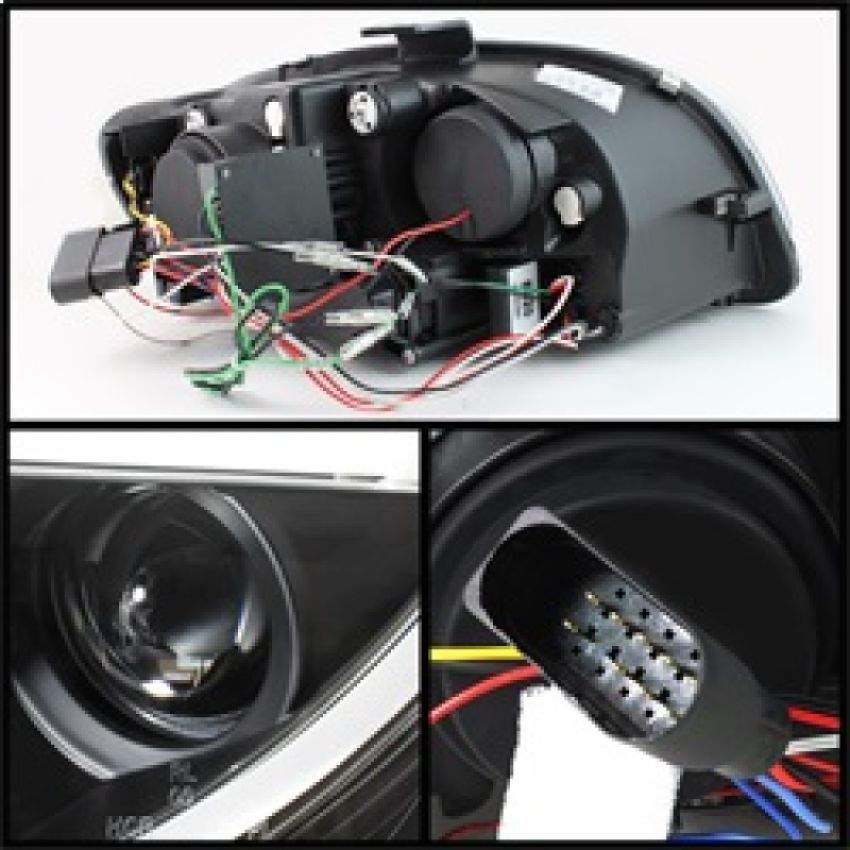 SPYDER 5071842 Projector Headlights - Light Tube - DRL - Black