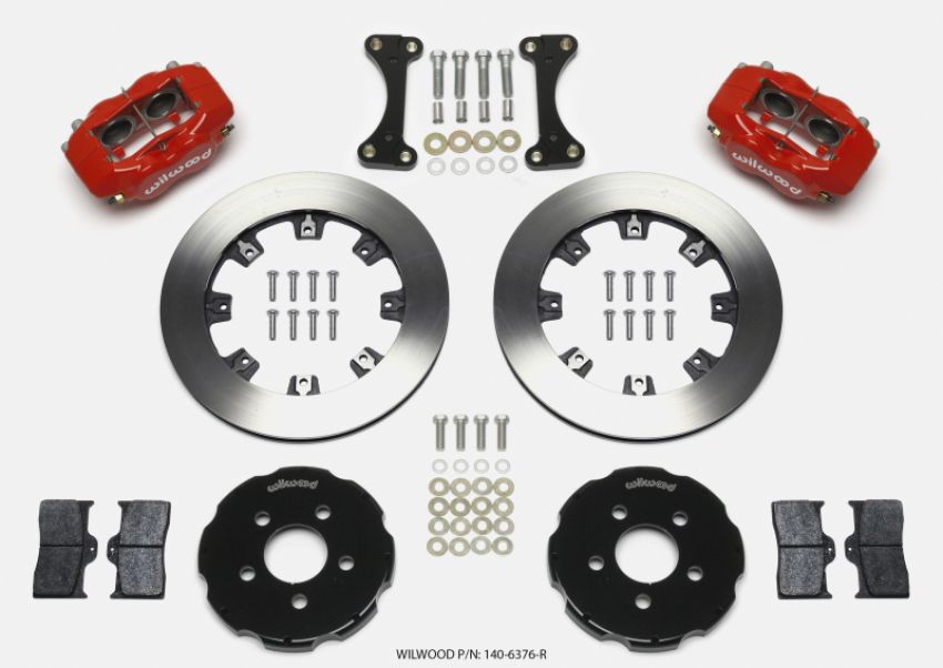 Wilwood 140-6376-R Forged Dynalite Front Hat Kit 12.19in Red 00-04 PT Cruiser/03-04 SRT/4