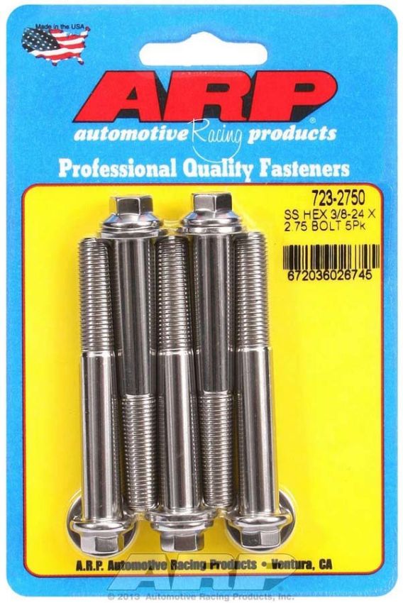 ARP ARP723-2750 S/S Bolt Kit - 6pt. (5) 3/8-24 x 2.750