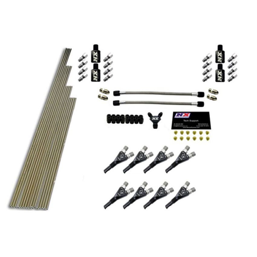 Nitrous Express 13389 8-CYL SHARK PLUMB KIT W/O SOLENOIDS W/ 300HP JETS, INCL HARDWARE