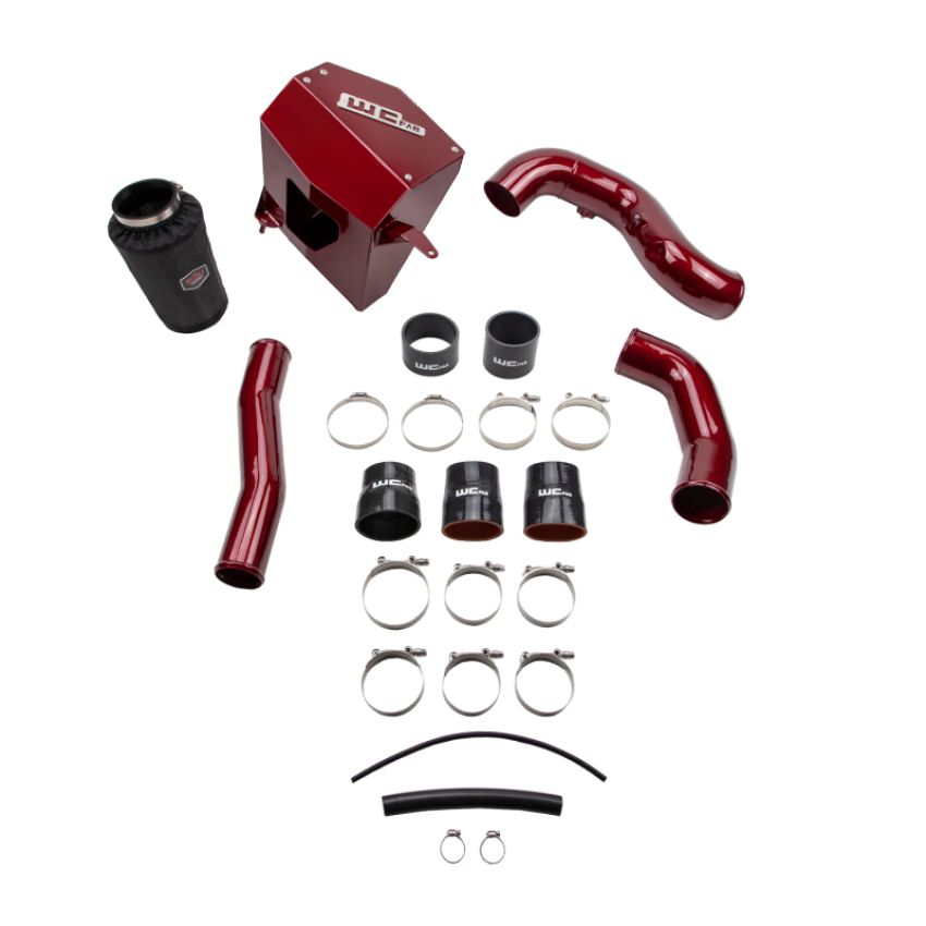 Wehrli WCF100419-RED 10-12 Cummins 6.7L Stage 2 High Flow Bundle Kit - WCFab Red