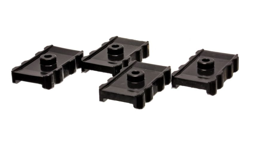 Energy Suspension 5.6105G 73-78 Chrysler Black Leaf Spring Isolator Set w/ Ribbed Sides