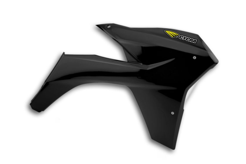 Cycra 1CYC-1896-12 11-13 KTM 125-500 SX/XC/SX-F/XC-F/XC-W/XCF-W/EXC-F Powerflow Radiator Shrouds - Black