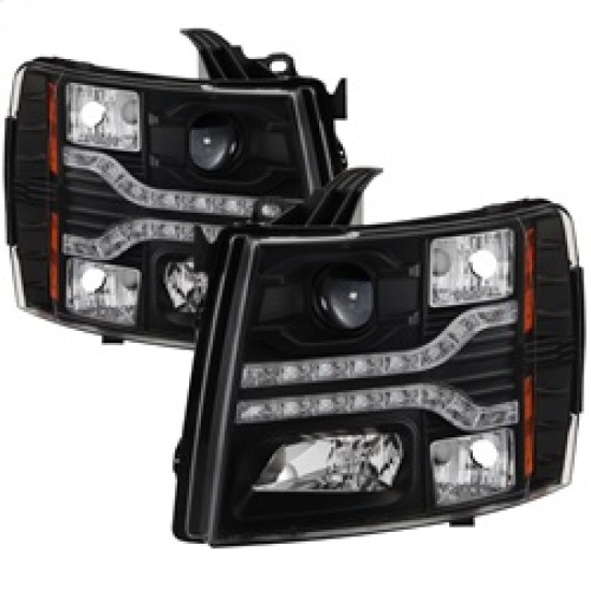 SPYDER 5083524 Projector Headlights - Version 2 - LED DRL - Black