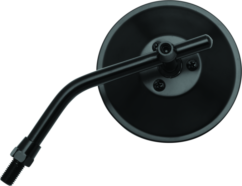 BikeMaster 600801 4in Adjustable Round Mirror 10mm - Each - Black