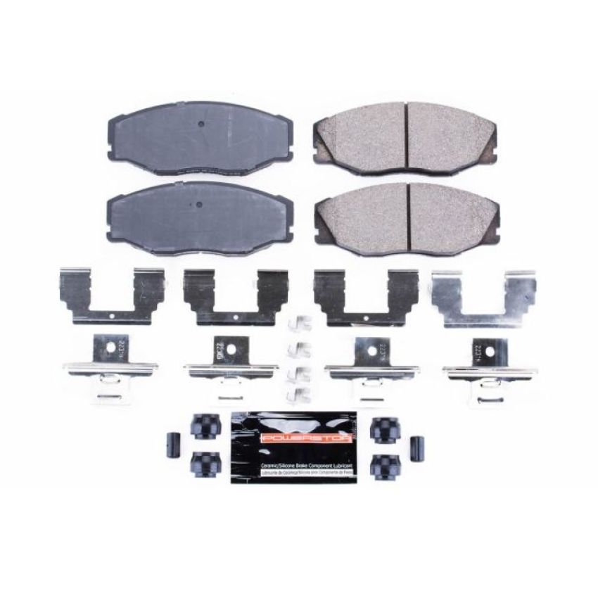 PowerStop Z23-604 PowerStop - Z23 Daily Driver Carbon-Fiber Ceramic Brake Pads with Hardware Kit
