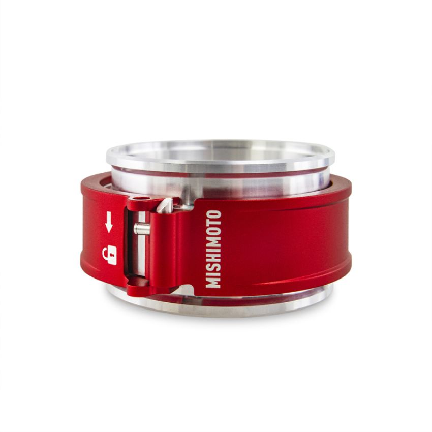 Mishimoto MMCLAMP-QD-30RD 3.0in Quick Release Clamp Assembly - Red