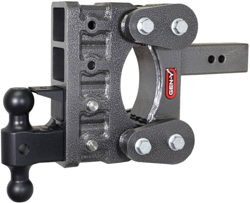 GEN-Y Hitch GH-1324 Gen-Y The Boss Torsion-Flex 2.5in Shank 6in Drop 21K Hitch w/GH-061 Dual-Ball/GH-062 Pintle Lock