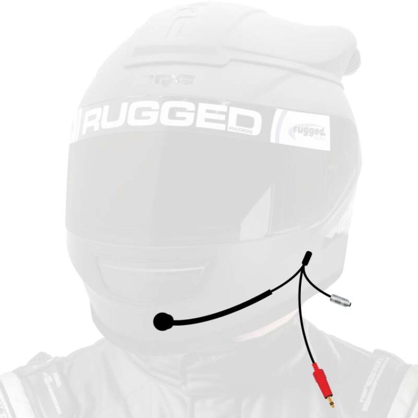 Rugged Radios HK-NF NASCAR 3C Wired Open Face Helmet Kit with M102 Military Mic Straight Cord