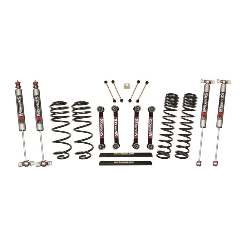 Skyjacker TJ401BPMLT 97-02 Jeep TJ 4in Dual Rate Long Travel Front/Rear Kit w/ M95 Monotube Shocks