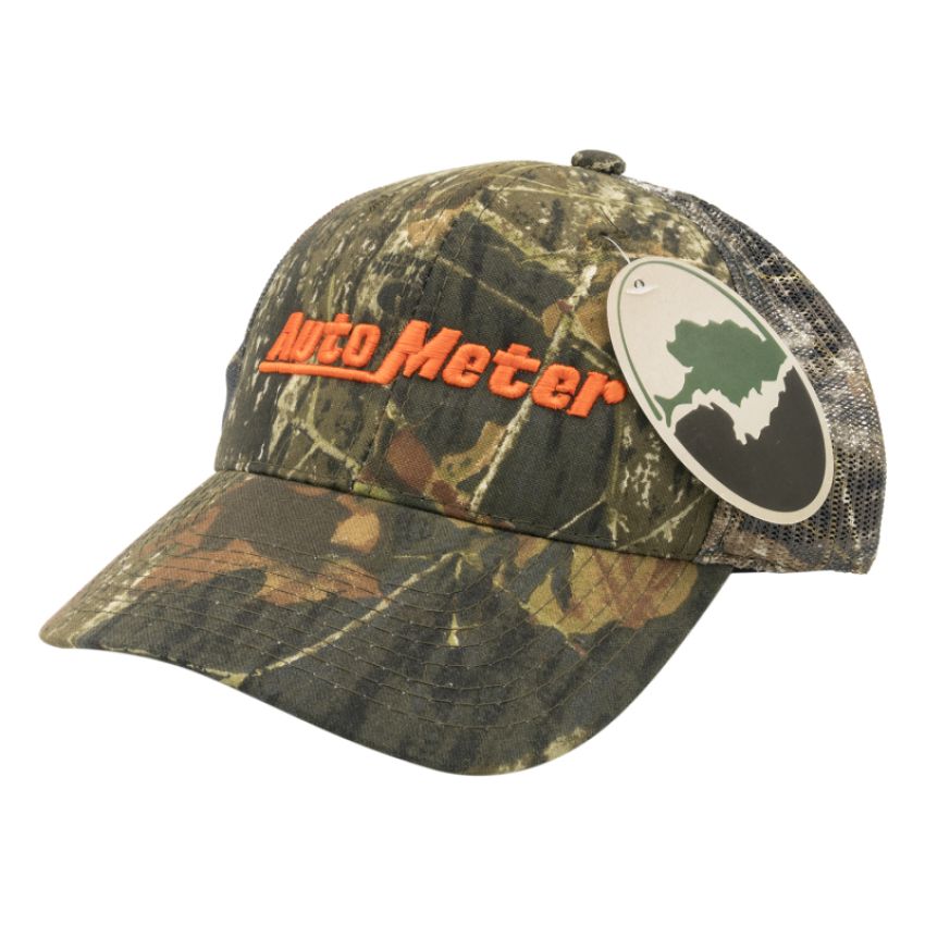 AutoMeter 0444 HAT, MESH BACK W/VELCRO, HUNTING CAMO, BLAZE ORANGE 'AUTOMETER'