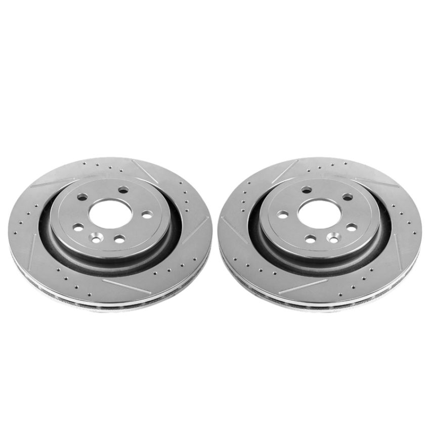 PowerStop EBR1073XPR PowerStop Evolution Performance Drilled, Slotted & Plated Brake Rotor Pair