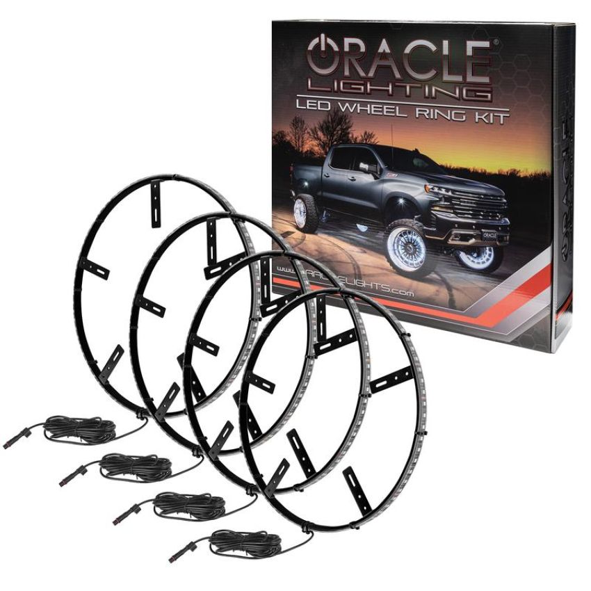 Oracle Lighting 4228-002 Blue LED Illuminated Wheel Rings, Double LED