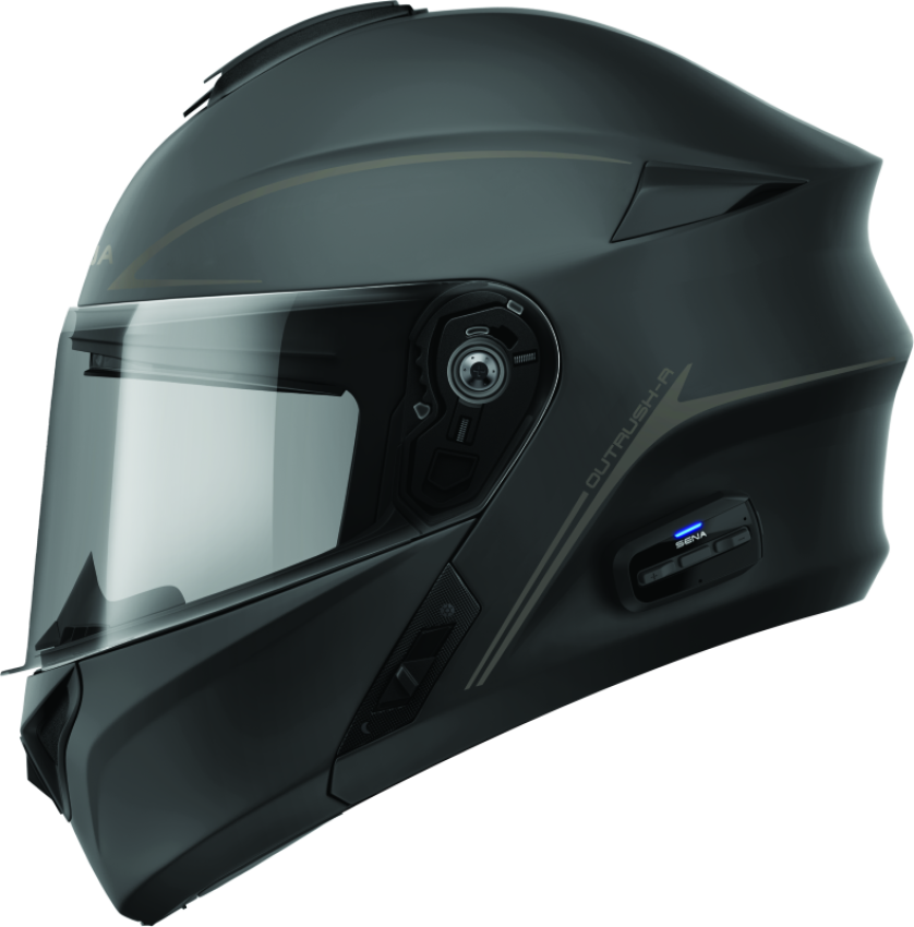 Sena Technologies OUTRUSHR-MB00S3 Outrush R Flip-Up Bluetooth Helmet Matte Black - Small