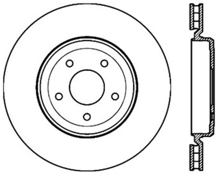 StopTech Power Slot 06-10 Corvette (Z06) / 10 Corvette Grand Sport Rear Left Slotted CRYO Rotor